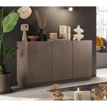 Buffet haut FIRENZE - Bronze et Chene Mercure - 3 portes - Style conte