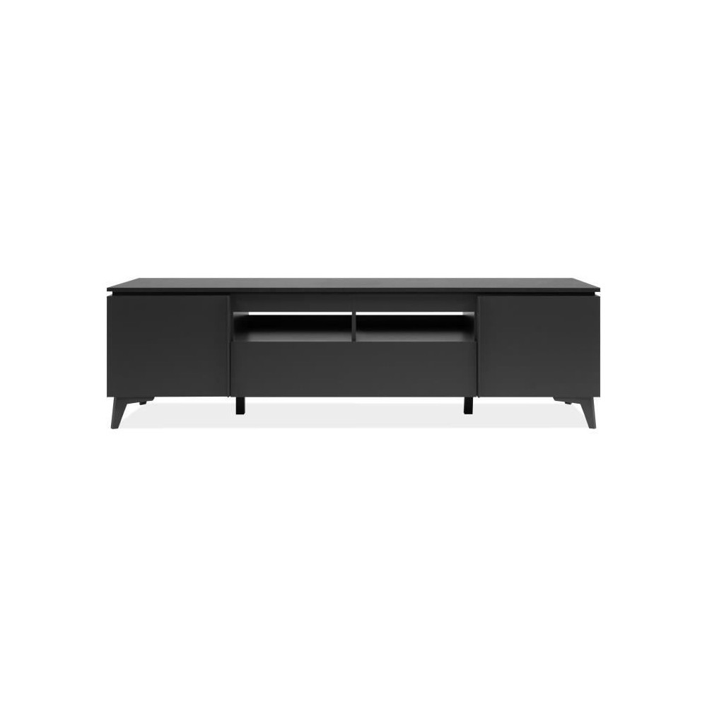 Meuble TV - Bertrix 56A - Ardoise / anthracite - 177x51,5x40 cm - 2 po