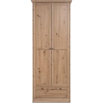 Armoire - Timber 40A - Décor chene artisan - 2 portes a cadre, 1 tiro