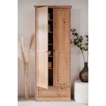 Armoire - Timber 40A - Décor chene artisan - 2 portes a cadre, 1 tiro