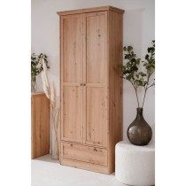 Armoire - Timber 40A - Décor chene artisan - 2 portes a cadre, 1 tiro