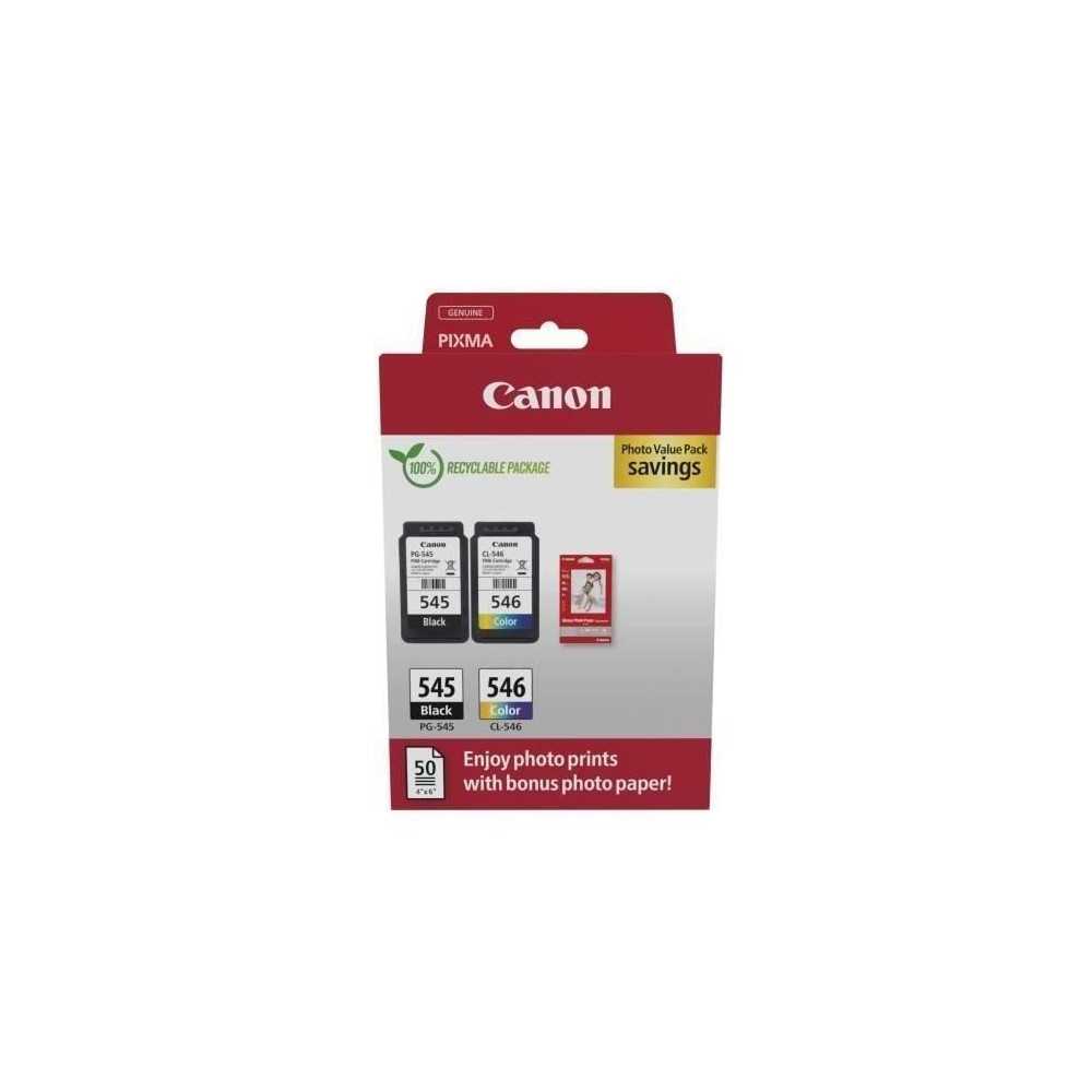 Pack de 2 cartouches d'encre + pack papiers photo - CANON - PG-545 Noi