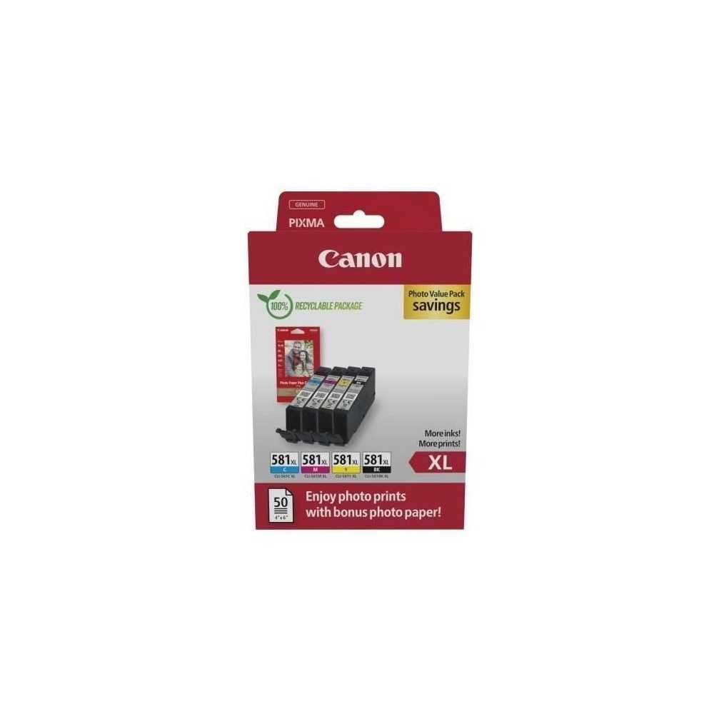 Multipack cartouches d'encre + pack papiers photo - CANON - CLI-581XL