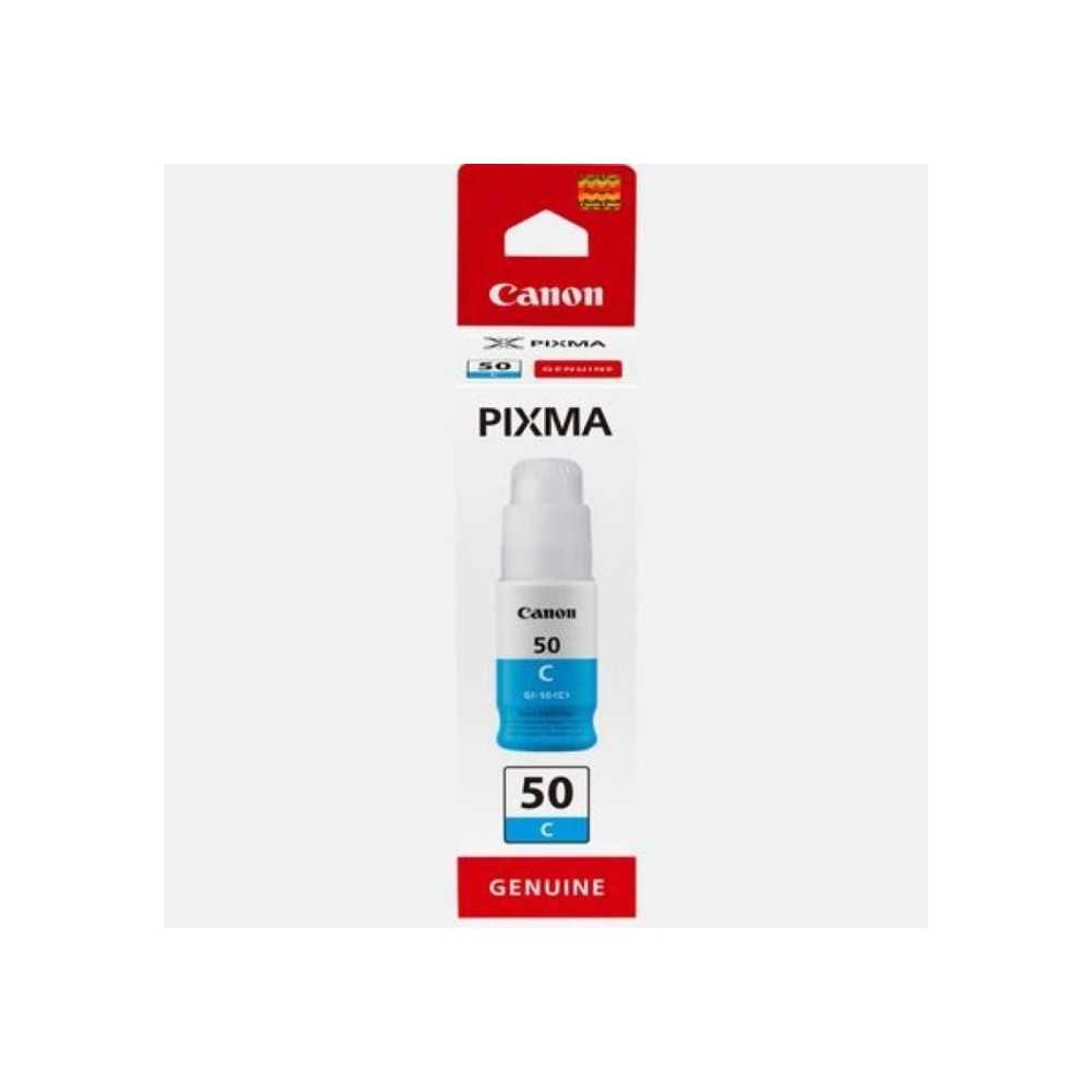 Bouteille d'encre - CANON - GI-50C - Cyan - Compatibilité PIXMA MegaT