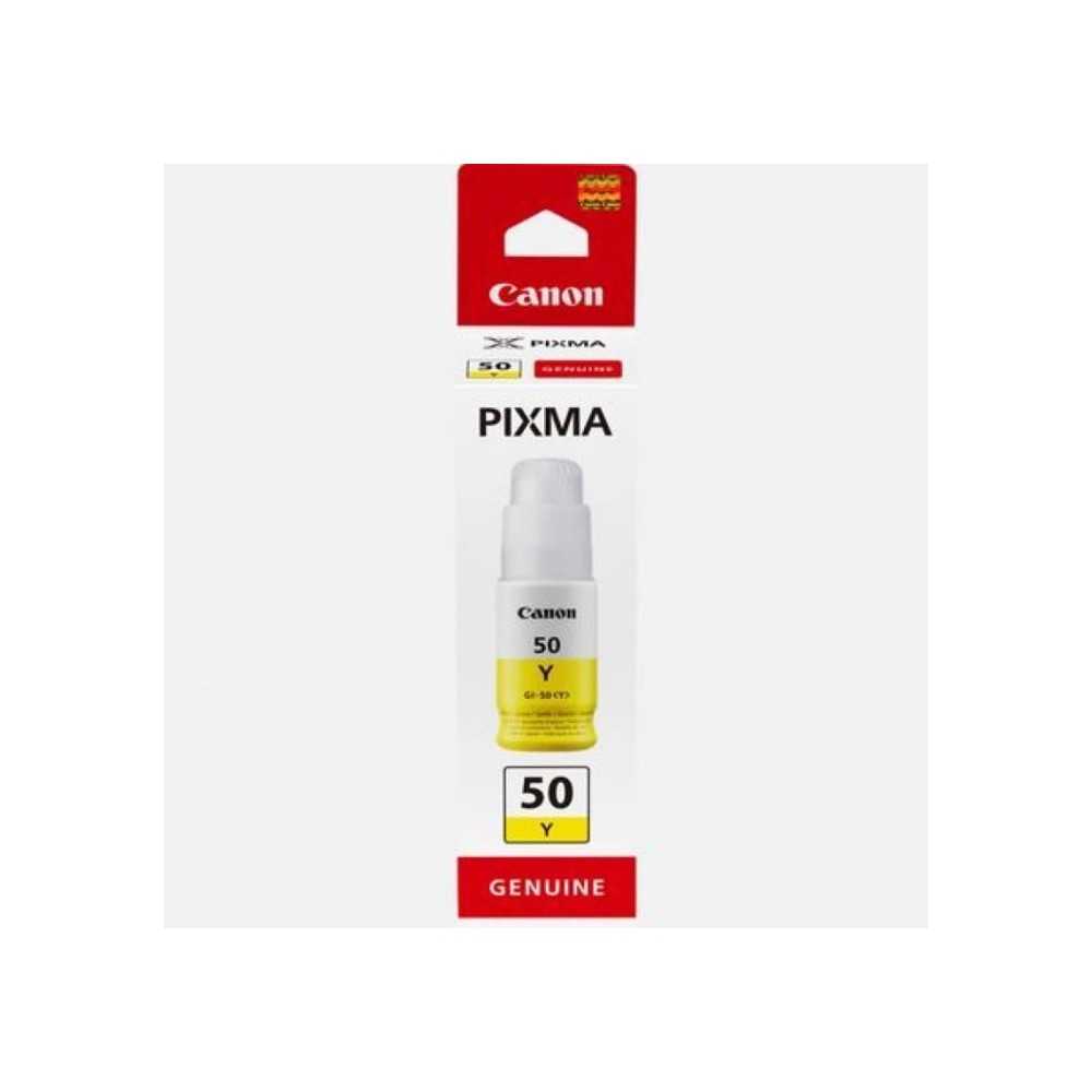 Bouteille d'encre - CANON - GI-50Y- Jaune - Compatibilité PIXMA MegaT