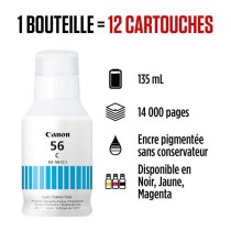 Bouteille d'encre - CANON - GI-56BK - Cyan - Compatibilité MAXIFY GX