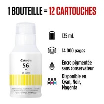 Bouteille d'encre - CANON - GI-56BK - Jaune - Compatibilité MAXIFY GX