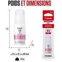 Bouteille d'encre - CANON - GI-53M - Magenta - Compatibilité PIXMA G6