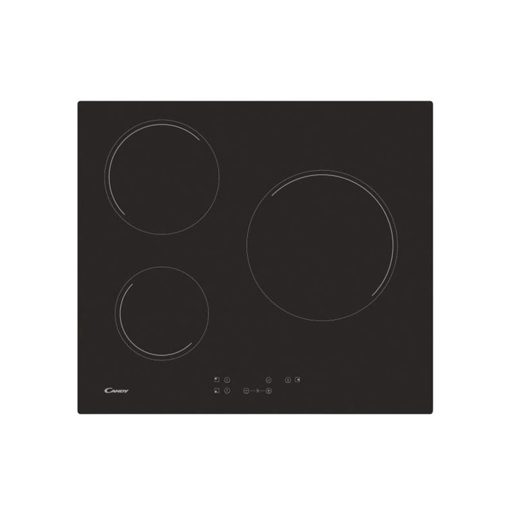 Plaque de cuisson vitrocéramique CANDY CH63CT - 3 foyers - Noir