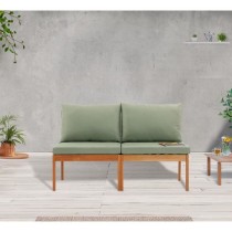 Banquette de jardin ALMA en bois d'acacia FSC avec coussins - 2 person