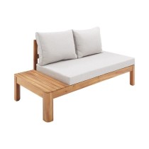 Banquette de jardin en bois d'acacia FSC - 2 personnes - Avec coussins