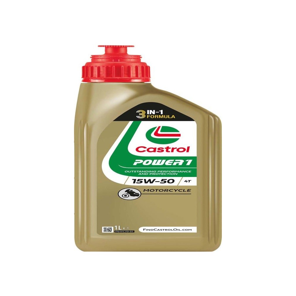 CASTROL Power 1 4T 15W-50 1L - huile moteur 15W50