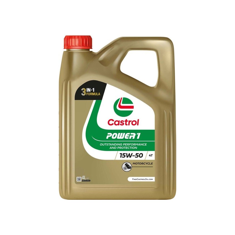 CASTROL Power 1 4T 15W-50 4L - huile moteur 15W50