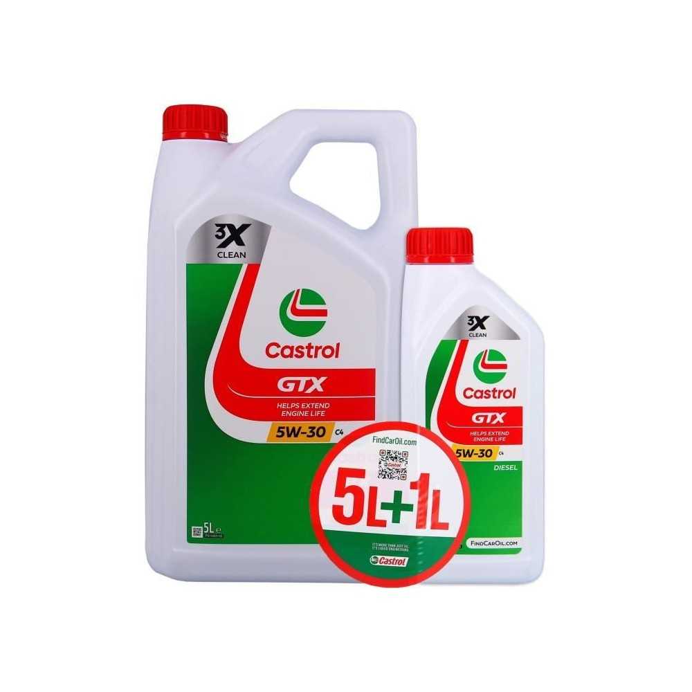 Huile Moteur - CASTROL GTX - 5W-30 C4 - 5L+1L - 057036