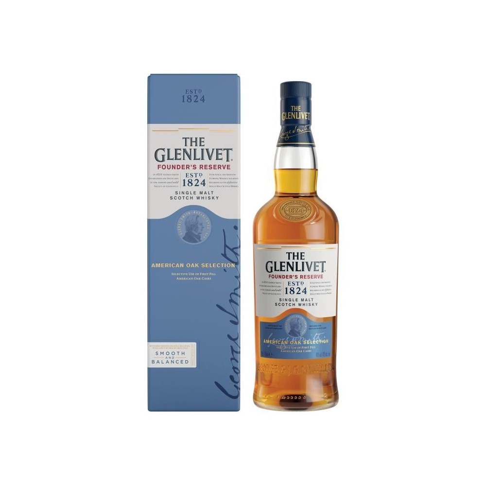 The Glenlivet - Founder's Reserve - Whisky Ecossais Single Malt - 40,0