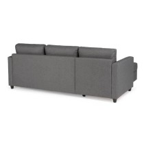 Canapé d'angle convertible réversible 3 places - Tissu gris - Contem