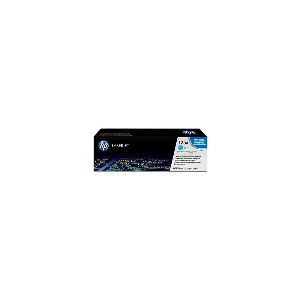 Cartouche de toner HP 125A (CB541A) cyan pour imprimantes HP Color Las