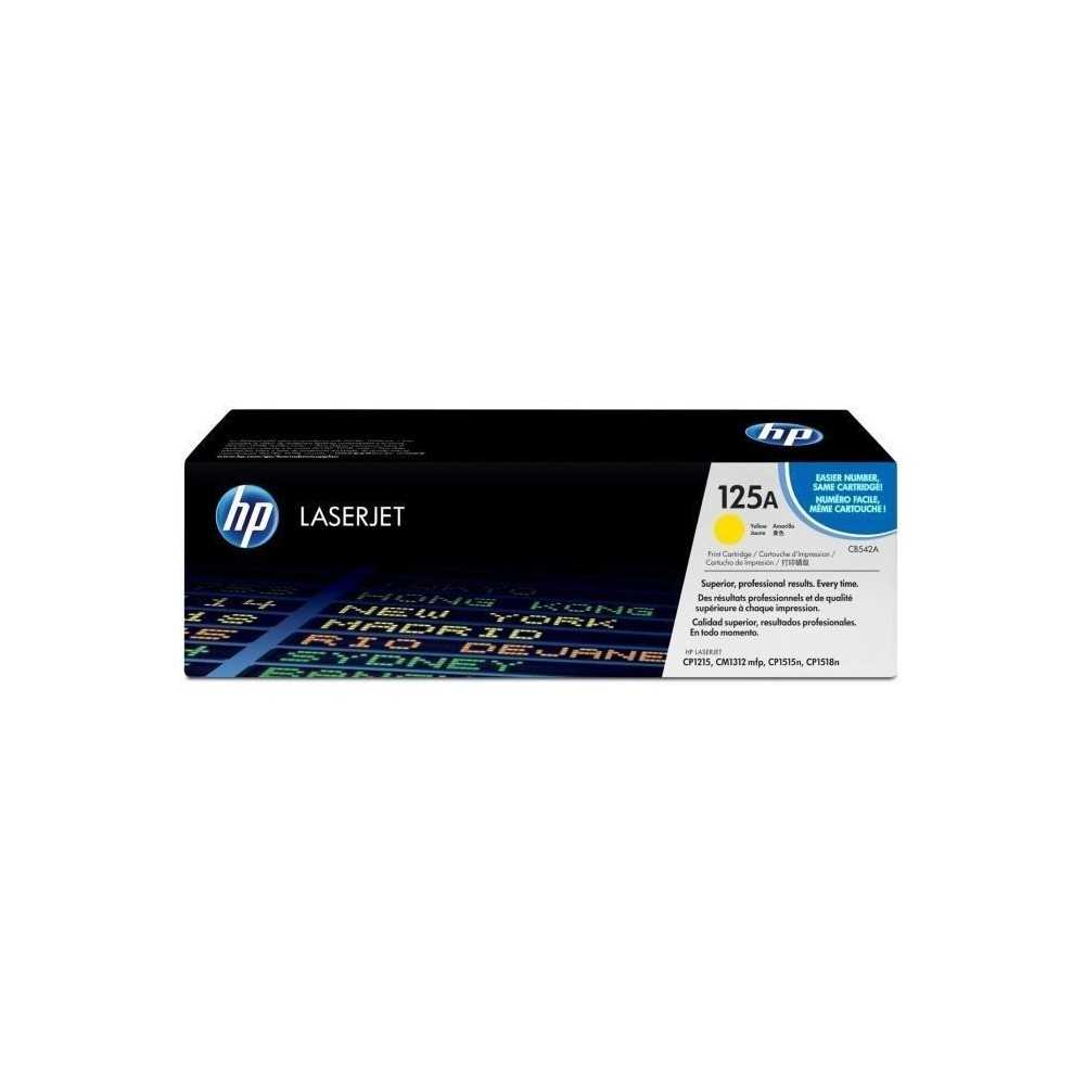 TONER HP 125A (CB542A) jaune - cartouche authentique pour imprimantes