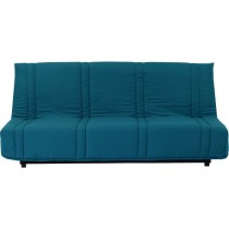 Banquette clic clac 3 places - Bleu canard - 100% coton - L 193 x P 92