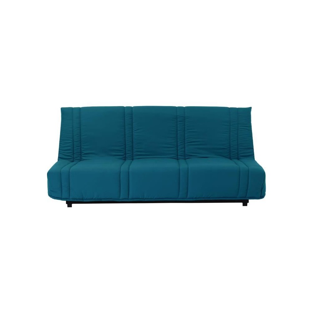 Banquette clic clac 3 places - Bleu canard - 100% coton - L 193 x P 92