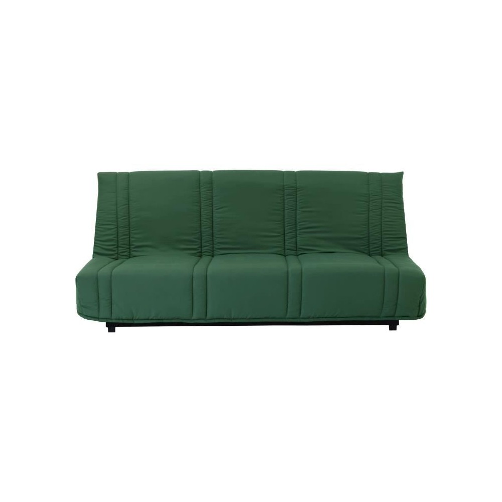 Clic clac 3 places LENA 20 - Tissu coton vert foret - Couchage 125x190