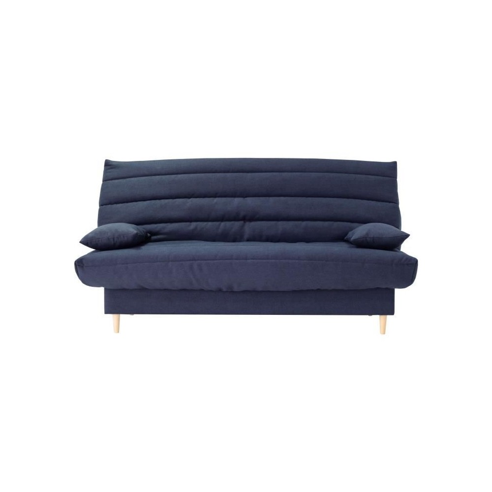 Clic clac 3 places - bleu foncé - Couchage 125x190 cm - Avec coussins