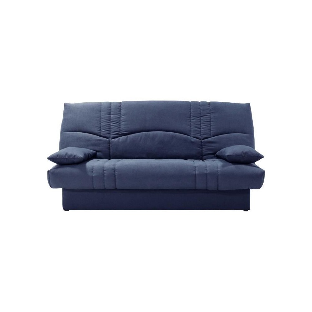 Clic clac 3 places THELMA - Tissu Soro bleu foncé - Couchage 125x190