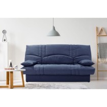 Clic clac 3 places THELMA - Tissu Soro bleu foncé - Couchage 125x190