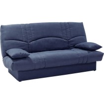 Clic clac 3 places THELMA - Tissu Soro bleu foncé - Couchage 125x190