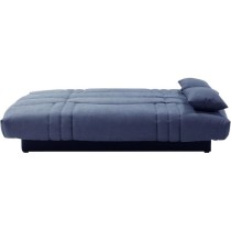 Clic clac 3 places THELMA - Tissu Soro bleu foncé - Couchage 125x190