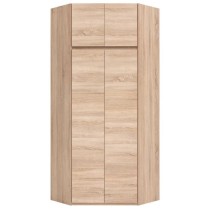 ACADEMICA Armoire d'angle - Décor chene sonoma - Contemporain - Chamb