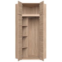 ACADEMICA Armoire d'angle - Décor chene sonoma - Contemporain - Chamb