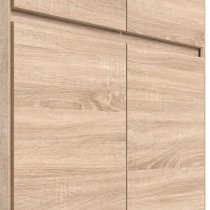 ACADEMICA Armoire d'angle - Décor chene sonoma - Contemporain - Chamb