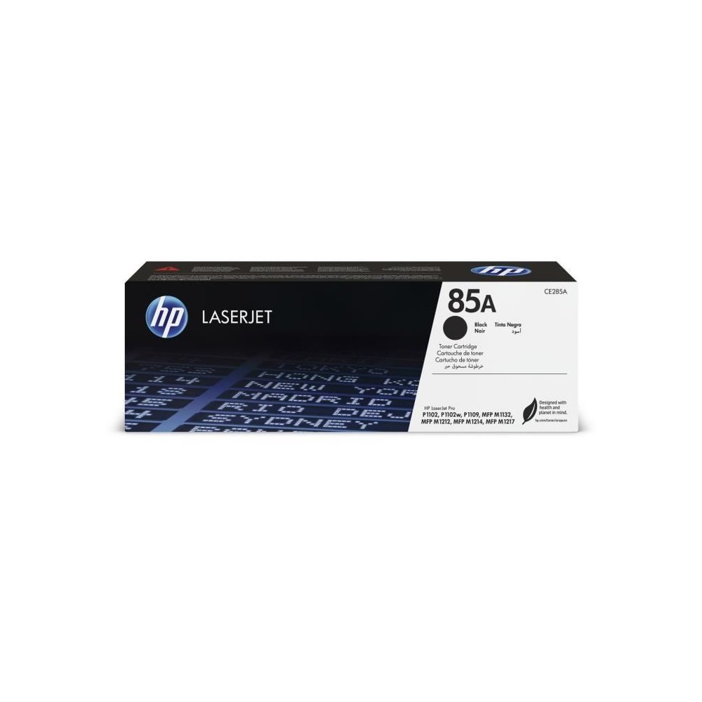 Cartouche de toner HP 85A (CE285A) noir pour imprimantes LaserJet P110