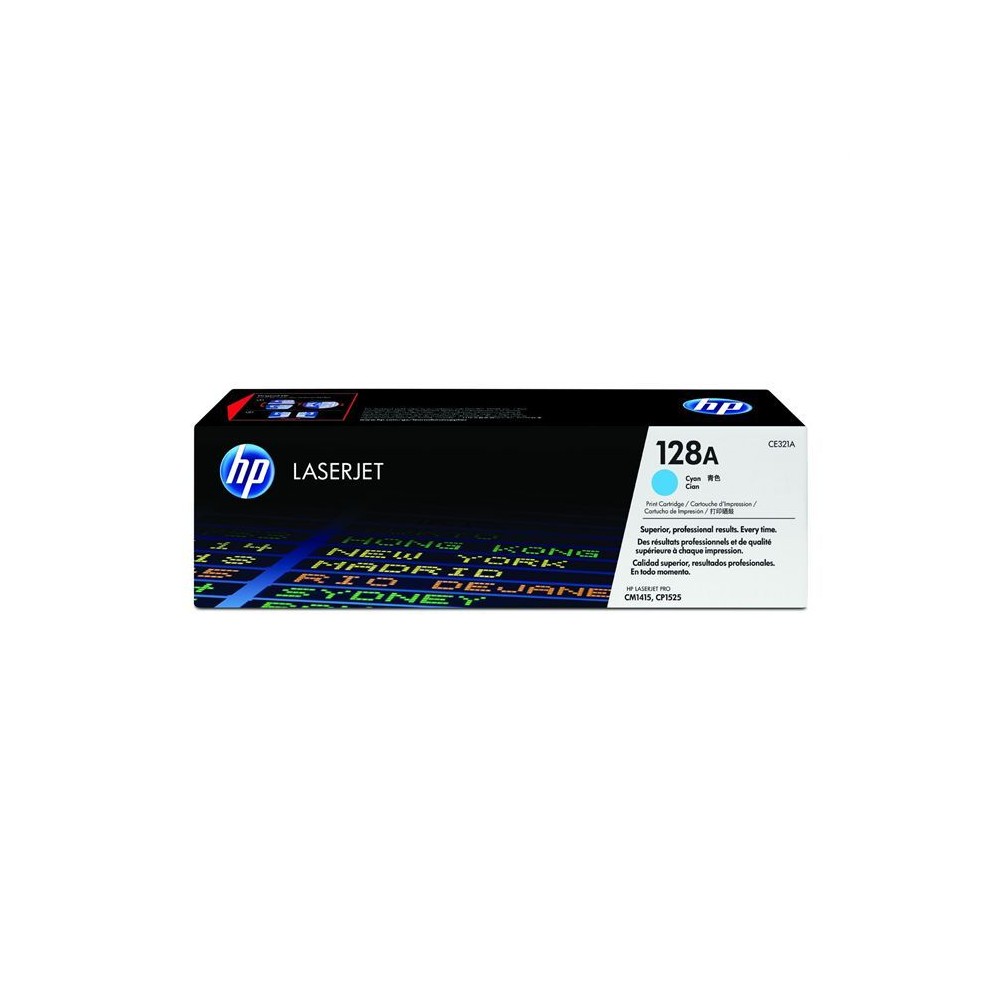 Cartouche de toner HP 128A (CE321A) cyan pour imprimantes HP Color Las