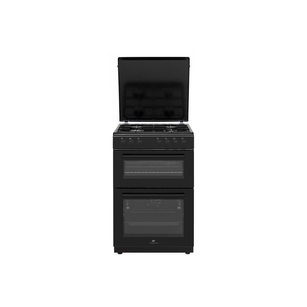 Cuisiniere gaz CONTINENTAL EDISON CECDF6060B1 - 4 feux - noir - L60 xP