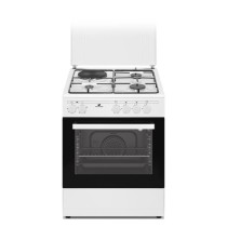 Cuisiniere mixte CONTINENTAL EDISON CECM60FCW - 3 feux gaz + 1 électr