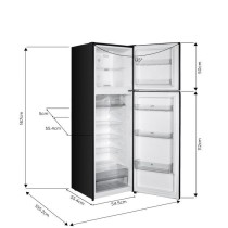 Réfrigérateur congélateur haut CONTINENTAL EDISON  - 247L - Total