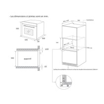 Four encastrable Pyrolyse - 65L - Chaleur tournante - CONTINENTAL EDIS