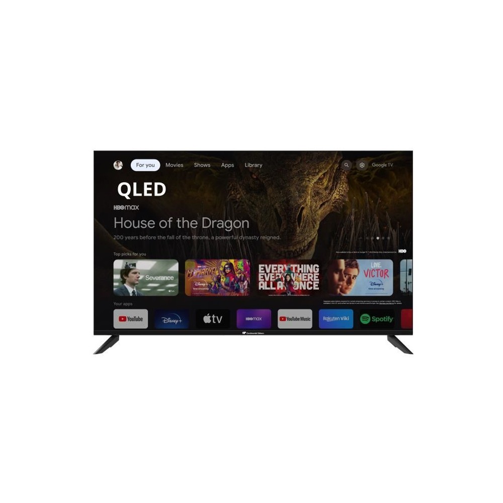 TV QLED - CONTINENTAL EDISON - CELED50SQLDV24B6 - 50'' (127 cm) - UHD