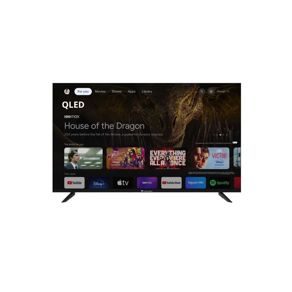 TV QLED - CONTINENTAL EDISON - CELED55SQLDV24B6 - 55'' (139 cm) - QLED