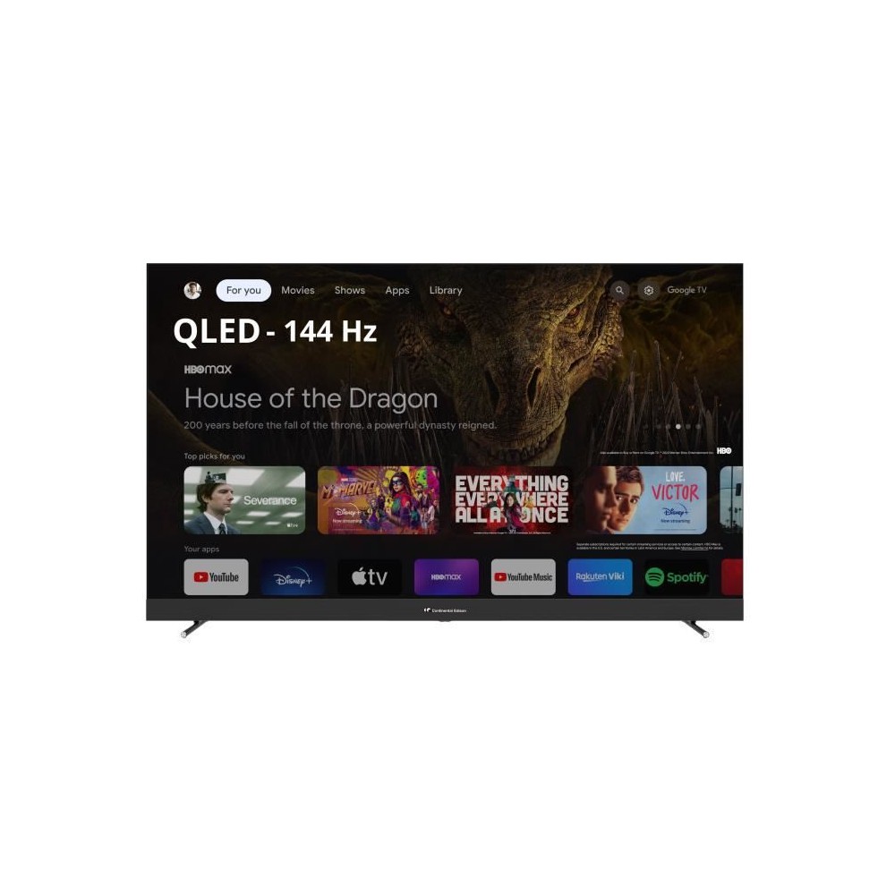 CONTINENTAL EDISON - CELEDGAM65QL24B6 - TV 4K UHD QLED Gaming - 144Hz