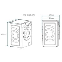 Lave-linge hublot CONTINENTAL EDISON CELL8140IW - 8 kg - Largeur 60 cm