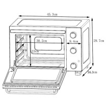 CONTINENTAL EDISON CEMF22B - Minifour électrique 22L noir - 1300W - R