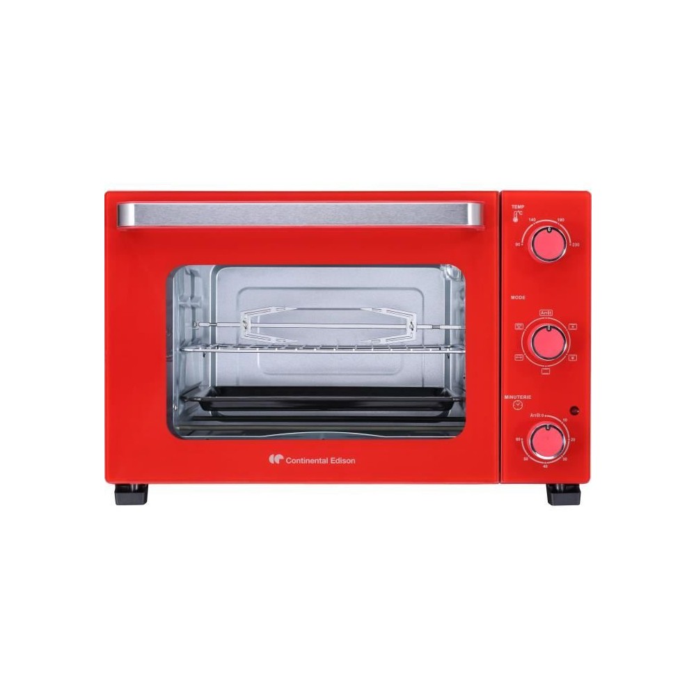 CONTINENTAL EDISON CEMF35R - Minifour électrique 35L rouge - 1500W -