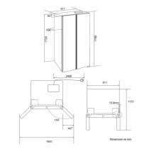 Réfrigérateur américain 556L - Total No Frost - distributeur d'eau