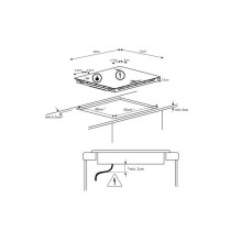 Plaque induction 3 foyers CONTINENTAL EDISON 6200W- 3 timers - 3 boost