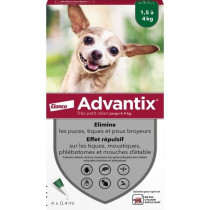 Advantix Chien Solution Antiparasitaire Puces Tiques Répulsif Mouches