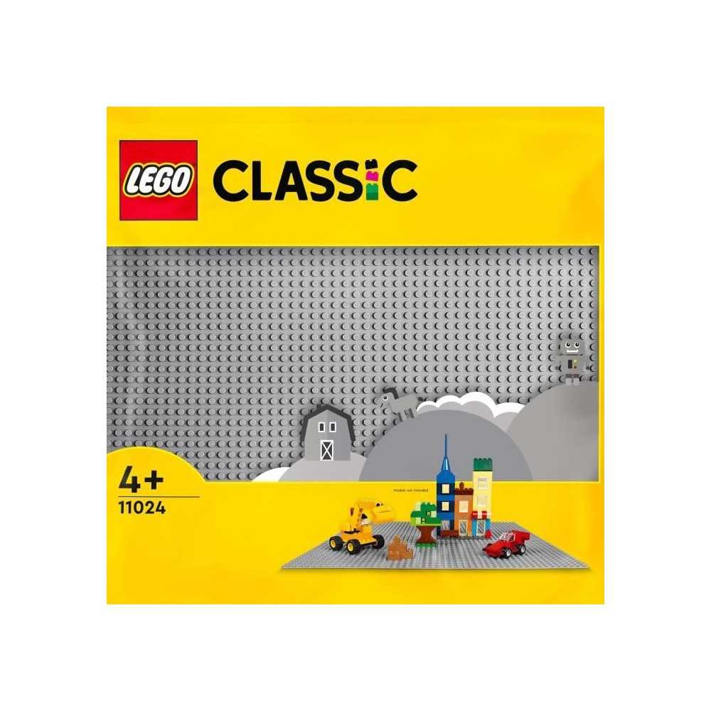 LEGO 11024 Classic La Plaque De Construction Grise 48x48, Socle de Base pour Construction, Assemblage et Exposition