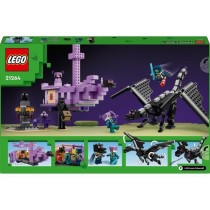 LEGO Minecraft 21264 Le dragon et le navire de l'Ender - Set inspiré des jeux vidéo